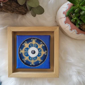Uokvirjena mini mandala Glas intuicije 10x10 cm